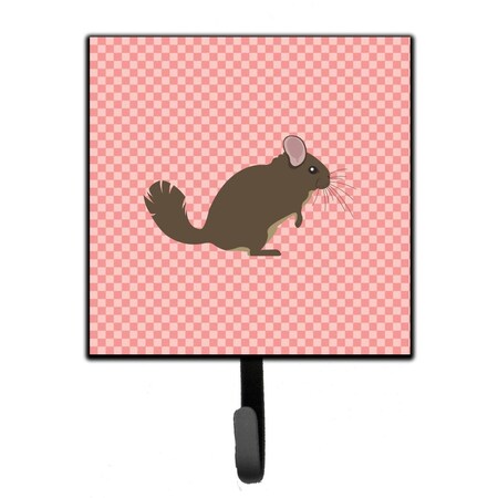 Carolines Treasures Chinchilla Pink Check Leash or Key Holder BB7875SH4